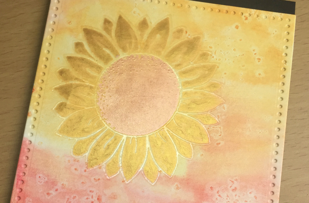 Shiny sunflower detail