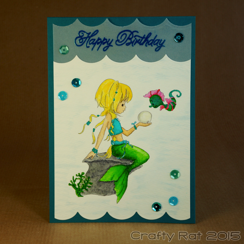 Mermaid birthday card