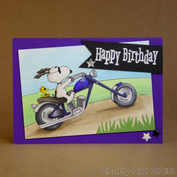 Snoopy on a bike