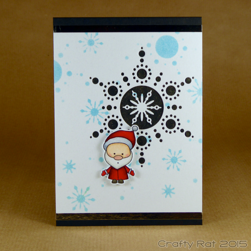 Santa and snowflake card