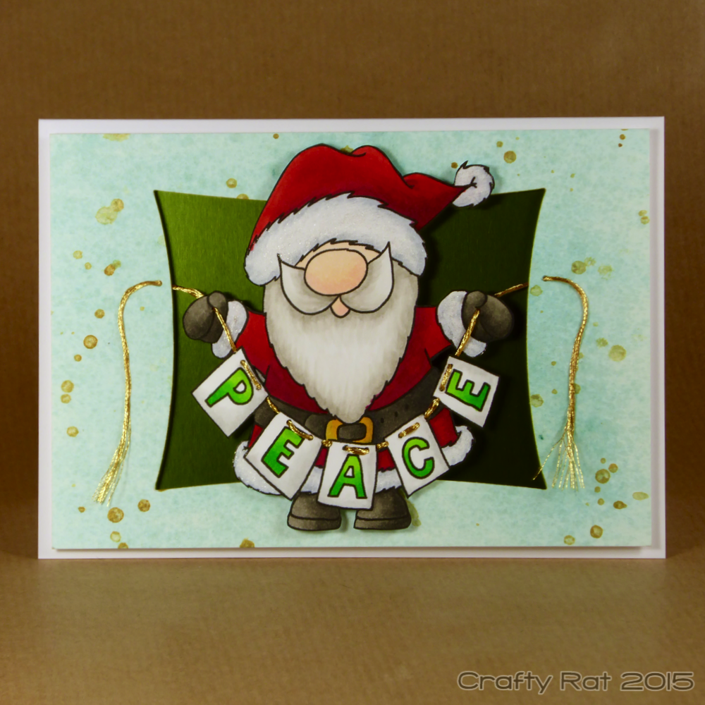 Peace Santa Christmas card